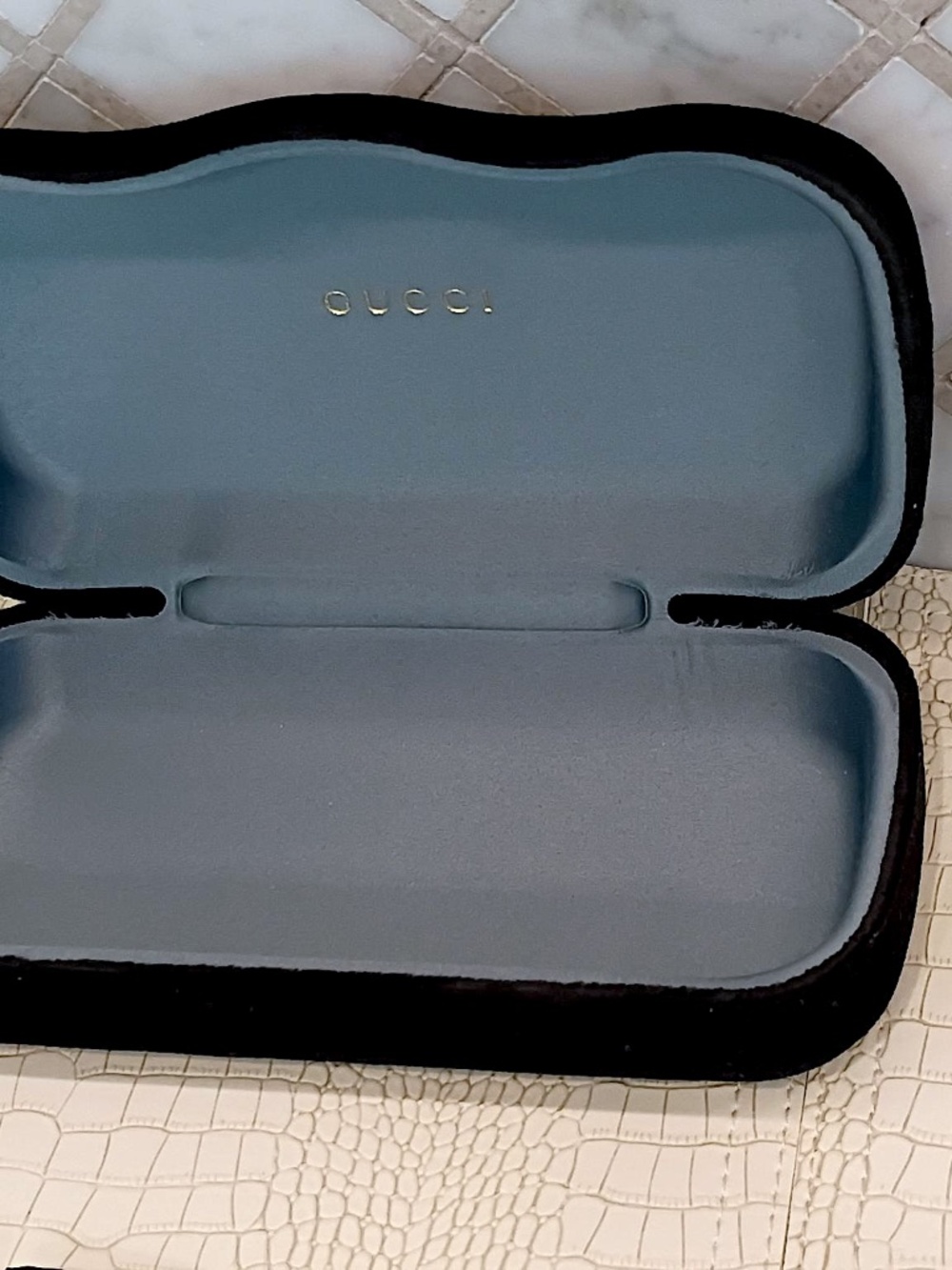 Rare Brand New Jumbo Size Black Velvet Sunglass Case w/ Pouch and Cloth - Picture 14 of 16